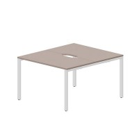 Strike STN2TV127 TRBL (Тортора/Белый) Составной стол на 2 рабочих места, 2 эргономичных выреза