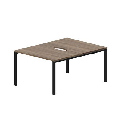 Strike STN2TV128 WNNR (Орех/Черный) Составной стол на 2 рабочих места, 2 эргономичных выреза