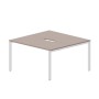 Strike STN2TV147 TRBL (Тортора/Белый) Составной стол на 2 рабочих места, 2 эргономичных выреза