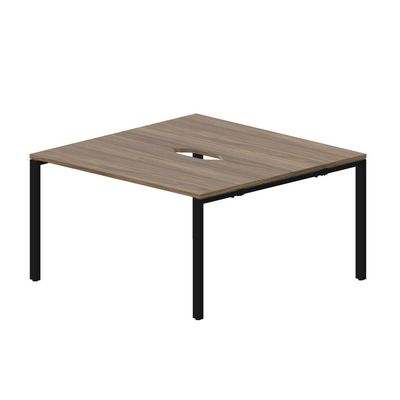 Strike STN2TV147 WNNR (Орех/Черный) Составной стол на 2 рабочих места, 2 эргономичных выреза