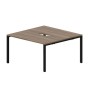 Strike STN2TV147 WNNR (Орех/Черный) Составной стол на 2 рабочих места, 2 эргономичных выреза