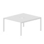 Strike STN2TV148 BLBL (Белый/Белый) Составной стол на 2 рабочих места, 2 эргономичных выреза