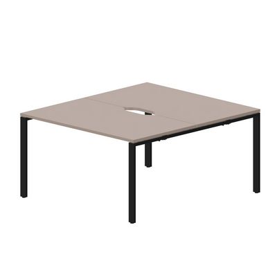 Strike STN2TV148 TRNR (Тортора/Черный) Составной стол на 2 рабочих места, 2 эргономичных выреза
