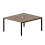 Strike STN2TV148 WNNR (Орех/Черный) Составной стол на 2 рабочих места, 2 эргономичных выреза