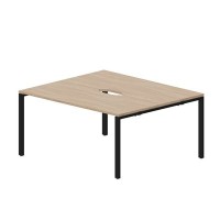 Strike STN2TV167 OWNR (Светлый дуб/Черный) Составной стол на 2 рабочих места, 2 эргономичных выреза