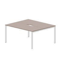 Strike STN2TV167 TRBL (Тортора/Белый) Составной стол на 2 рабочих места, 2 эргономичных выреза
