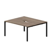 Strike STN2TV167 WNNR (Орех/Черный) Составной стол на 2 рабочих места, 2 эргономичных выреза
