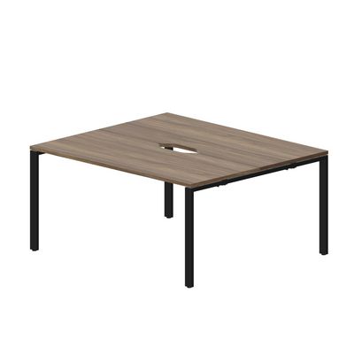 Strike STN2TV167 WNNR (Орех/Черный) Составной стол на 2 рабочих места, 2 эргономичных выреза