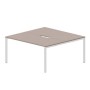 Strike STN2TV168 TRBL (Тортора/Белый) Составной стол на 2 рабочих места, 2 эргономичных выреза
