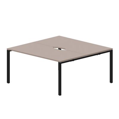 Strike STN2TV168 TRNR (Тортора/Черный) Составной стол на 2 рабочих места, 2 эргономичных выреза