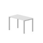 Страйк STNG127 BLAL (Белый/Алюминий) Стол, 2 громмета
