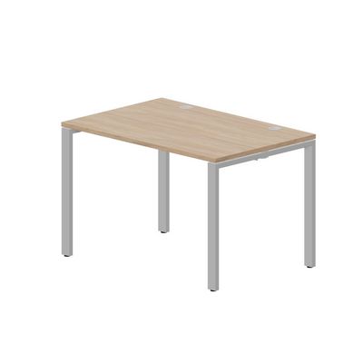 Strike STNG128 OWAL (Светлый дуб/Алюминий) Стол, 2 громмета