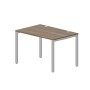 Strike STNG128 WNAL (Орех/Алюминий) Стол, 2 громмета
