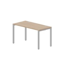 Strike STNG147 OWAL (Светлый дуб/Алюминий) Стол, 2 громмета