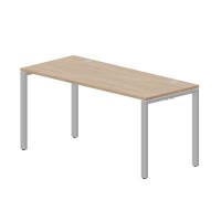 Strike STNG167 OWAL (Светлый дуб/Алюминий) Стол, 2 громмета