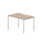 Strike STNL128 OWBL (Светлый дуб/Белый) Стол, металлический аутлет