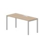 Страйк STNL167 OWAL (Светлый дуб/Алюминий) Стол, металлический аутлет