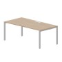 Strike STNL2010 OWAL (Светлый дуб/Алюминий) Стол, металлический аутлет