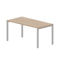 Strike STNM168 OWAL (Светлый дуб/Алюминий) Стол, меламиновый аутлет