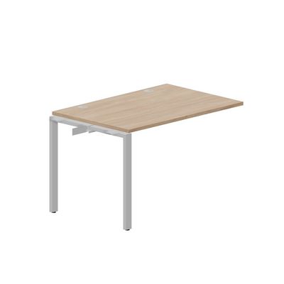 Strike STNPG128 OWAL (Светлый дуб/Алюминий) Приставной стол, 2 громмета