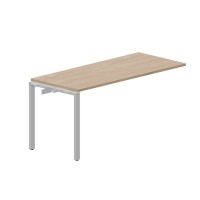 Strike STNPG167 OWAL (Светлый дуб/Алюминий) Приставной стол, 2 громмета