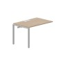 Strike STNPL128 OWAL (Светлый дуб/Алюминий) Приставной стол, металлический аутлет
