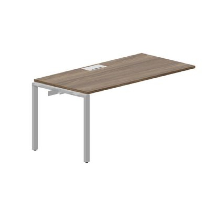 Страйк STNPL168 WDAL (Орех браун/Алюминий) Приставной стол, металлический аутлет