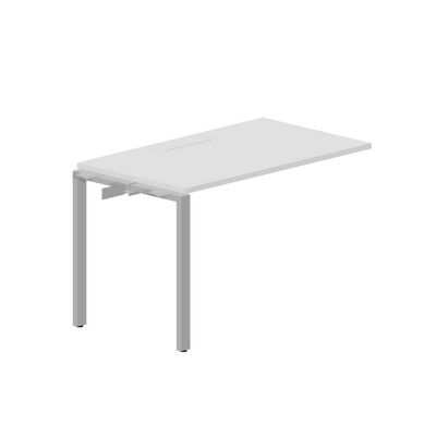 Страйк STNPM127 BLAL (Белый/Алюминий) Приставной стол, меламиновый аутлет