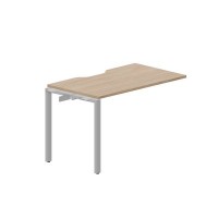Strike STNPV127 OWAL (Светлый дуб/Алюминий) Приставной стол с эргономичным вырезом