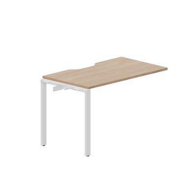 Strike STNPV127 OWBL (Светлый дуб/Белый) Приставной стол с эргономичным вырезом