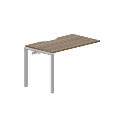 Strike STNPV127 WNAL (Орех/Алюминий) Приставной стол с эргономичным вырезом