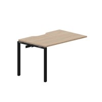 Strike STNPV128 OWNR (Светлый дуб/Черный) Приставной стол с эргономичным вырезом