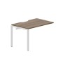 Strike STNPV128 WNBL (Орех/Белый) Приставной стол с эргономичным вырезом