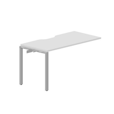 Strike STNPV147 BLAL (Белый/Алюминий) Приставной стол с эргономичным вырезом