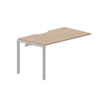 Strike STNPV148 OWAL (Светлый дуб/Алюминий) Приставной стол с эргономичным вырезом