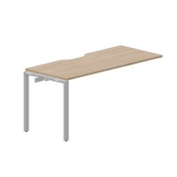 Strike STNPV167 OWAL (Светлый дуб/Алюминий) Приставной стол с эргономичным вырезом
