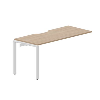 Strike STNPV167 OWBL (Светлый дуб/Белый) Приставной стол с эргономичным вырезом