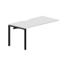 Страйк STNPV168 BLNR (Белый/Черный) Приставной стол с эргономичным вырезом