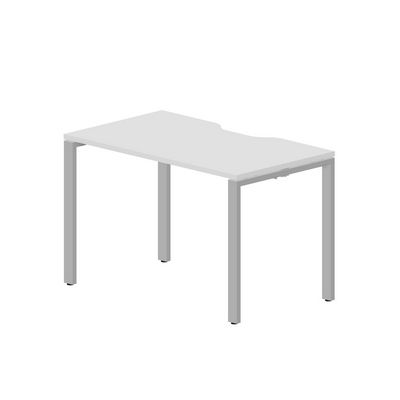 Strike STNV127 BLAL (Белый/Алюминий) Стол с эргономичным вырезом