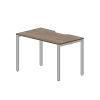 Strike STNV127 WNAL (Орех/Алюминий) Стол с эргономичным вырезом