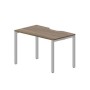 Strike STNV127 WNAL (Орех/Алюминий) Стол с эргономичным вырезом