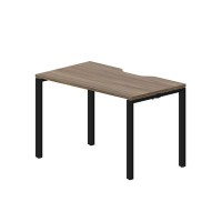Strike STNV127 WNNR (Орех/Черный) Стол с эргономичным вырезом