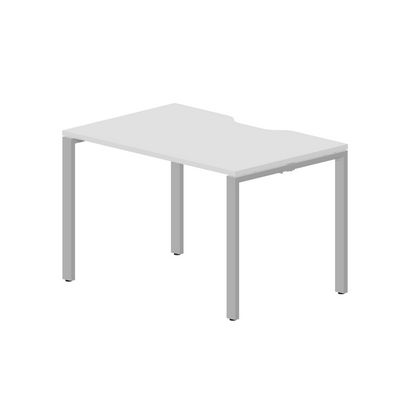 Strike STNV128 BLAL (Белый/Алюминий) Стол с эргономичным вырезом