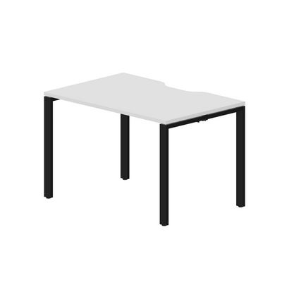 Страйк STNV128 BLNR (Белый/Черный) Стол с эргономичным вырезом