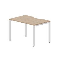 Strike STNV128 OWBL (Светлый дуб/Белый) Стол с эргономичным вырезом