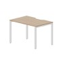 Strike STNV128 OWBL (Светлый дуб/Белый) Стол с эргономичным вырезом