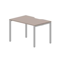 Strike STNV128 TRAL (Тортора/Алюминий) Стол с эргономичным вырезом