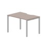 Strike STNV128 TRAL (Тортора/Алюминий) Стол с эргономичным вырезом