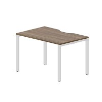 Strike STNV128 WNBL (Орех/Белый) Стол с эргономичным вырезом