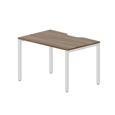 Strike STNV128 WNBL (Орех/Белый) Стол с эргономичным вырезом